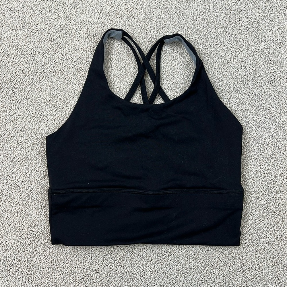 Born Primitive Sports Bra Black Strappy Womens Size XS Workout Yoga CrossFit Bra